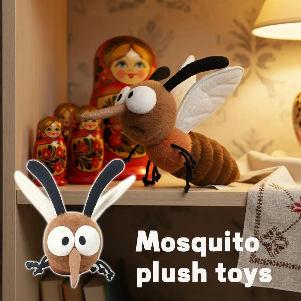 Stuffed Animal Mosquito Plushie Funny Insect Soft Pillow Mosquito Insect Home Decoration Cartoon Stuffed Mosquito Gift - 4