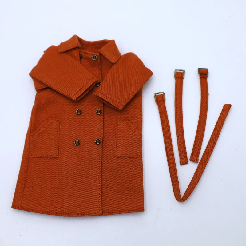 Blythe Doll Clothes Trench Coat For Blyth Azone Shoes OB23 OB24 Dolls Windbreaker