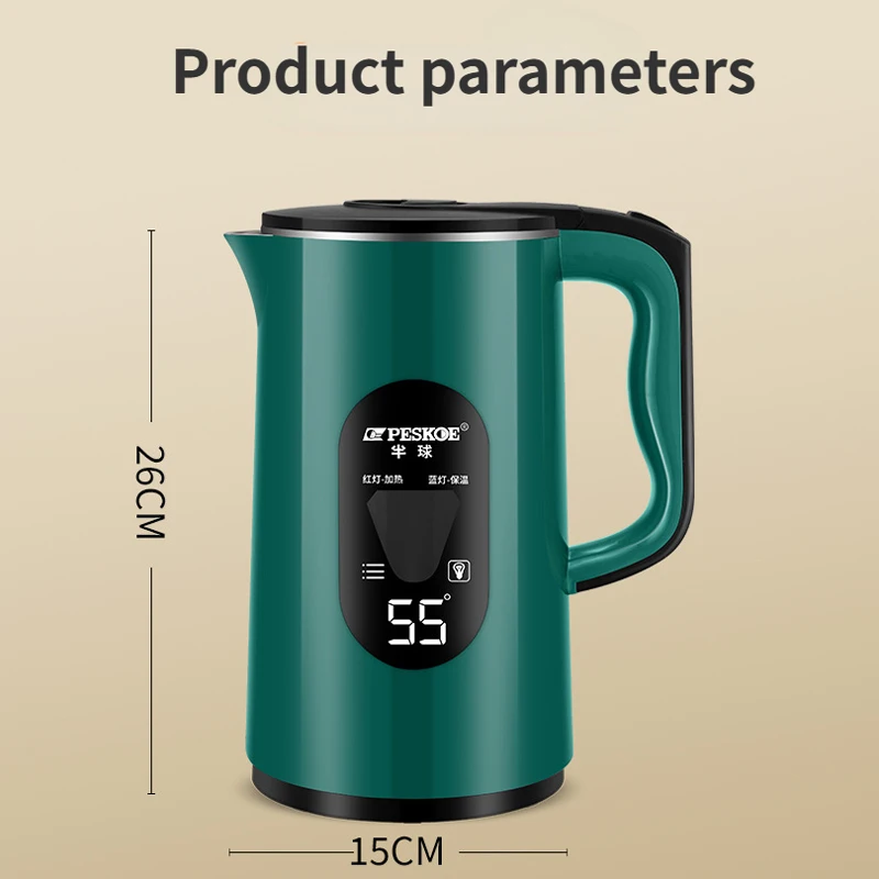 Electric Kettle Temperature Display Electric Kettle 55 Degree Constant Temperature Electric Kettle 3l Stainless Steel