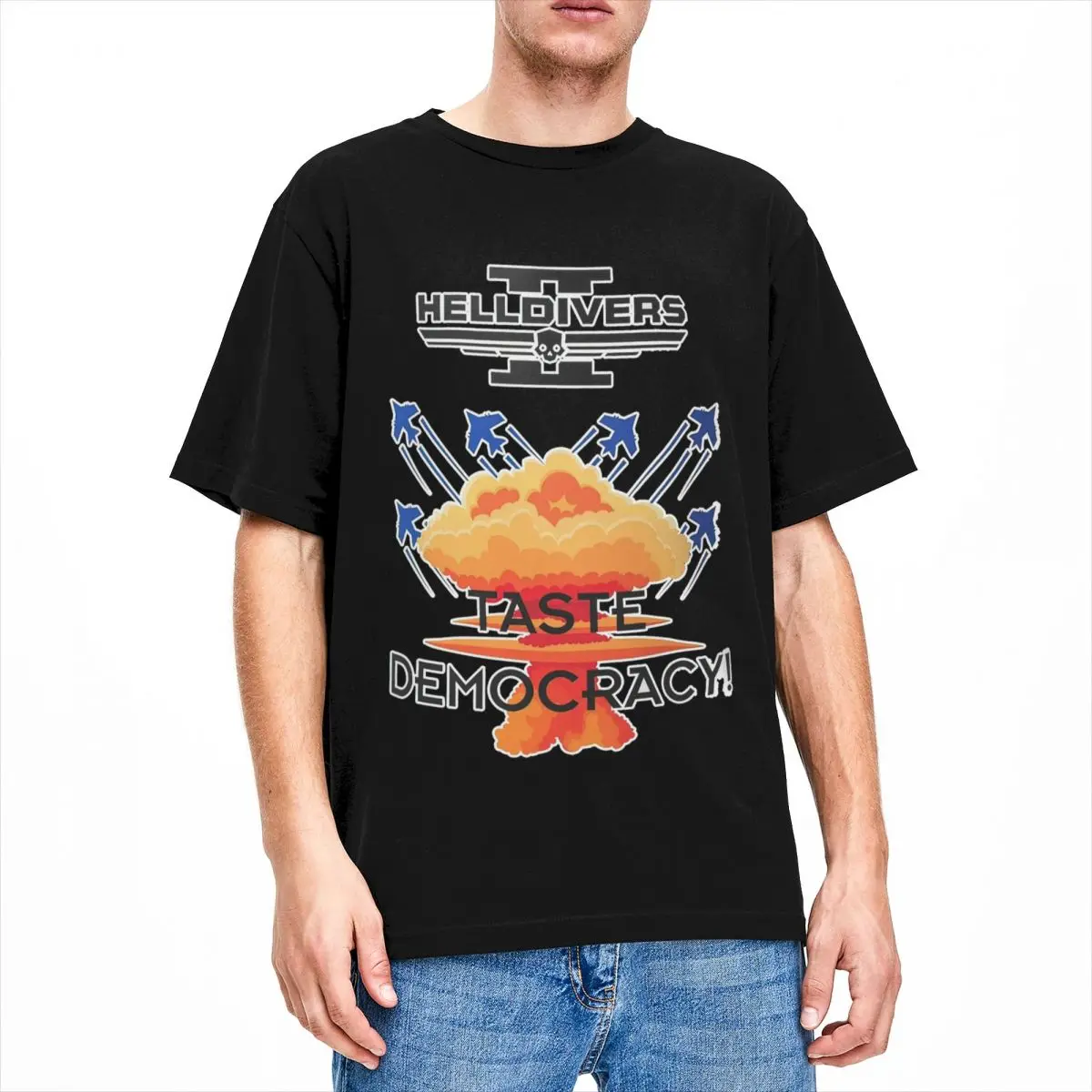 Uomini Helldivers 2 Gaming Taste Demology Graphic Printed Tee Shirt Abbigliamento Moda T-Shirt In Puro Cotone Top Tee Clothes