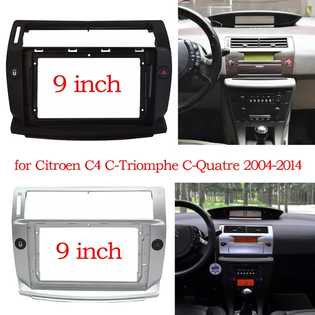 9 inch 2 Din Car Radio Frame for Citroen C4 C-Triomphe C-Quatre 2004-2014  fascia Car DVD GPS Player mount kit car accessory - AliExpress