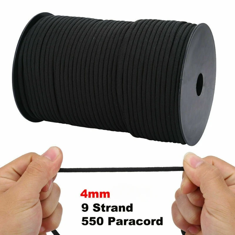 30/50/100M 9 Strands Parachute Cord Lanyard Outdoor Camping Rope Climbing Hiking Survival Equipment Tent Accessories Clothesline