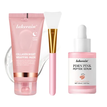 Collagen Wrapping Mask &Salmon DNA PDRN Pink Peptide Serum Pink Glow Serum Remove Skin Darkness Moisturizing Firming Korean Skin 1
