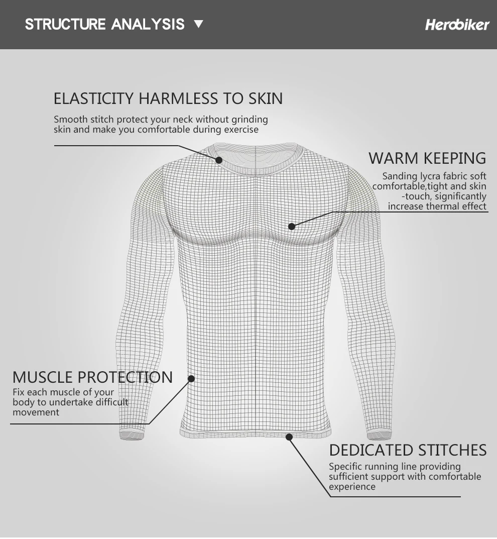 Cycling Underwear Men's Thermal Sets for Outdoor Sports