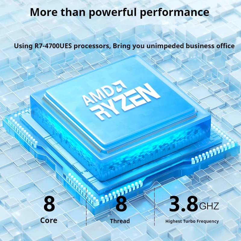 GenMachine ミニ PC 4700U ES AMD 4700U ES CPU 2.0GHz 最大 3.8GHz