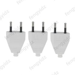 Vintage Style European Rewirable Power Cord, 250V 16A (White  Plug 3pcs)