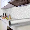 Kitchen Oil Proof Wall Sticker Modern Mould Proof Wallpaper Self Adhesive Film Waterproof Paper Home Decoration Aluminum Foil 5