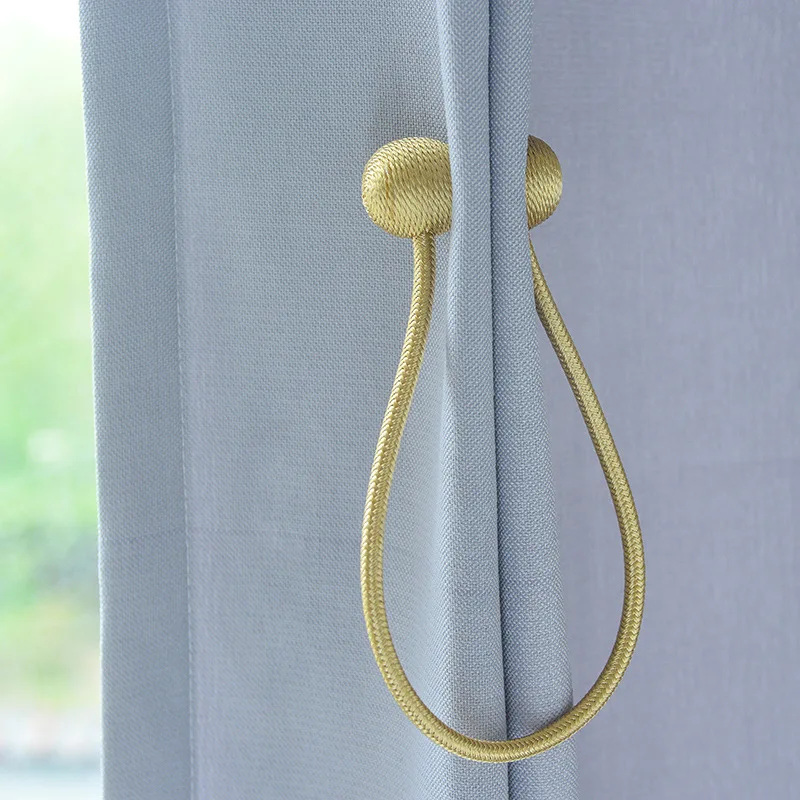 Description Picture 4 of item2Pc Magnetic Curtain Hooks Tieback High Quality Clip Curtains Buckle Holder Decorative Home Polyester Accessories