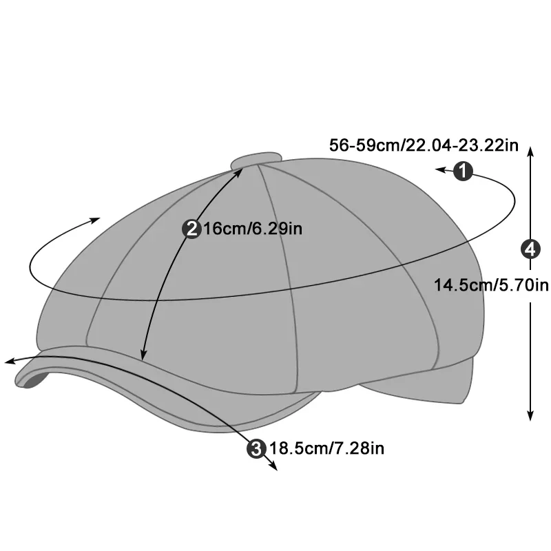 Retro Newsboy Caps Men Octagonal Hats...