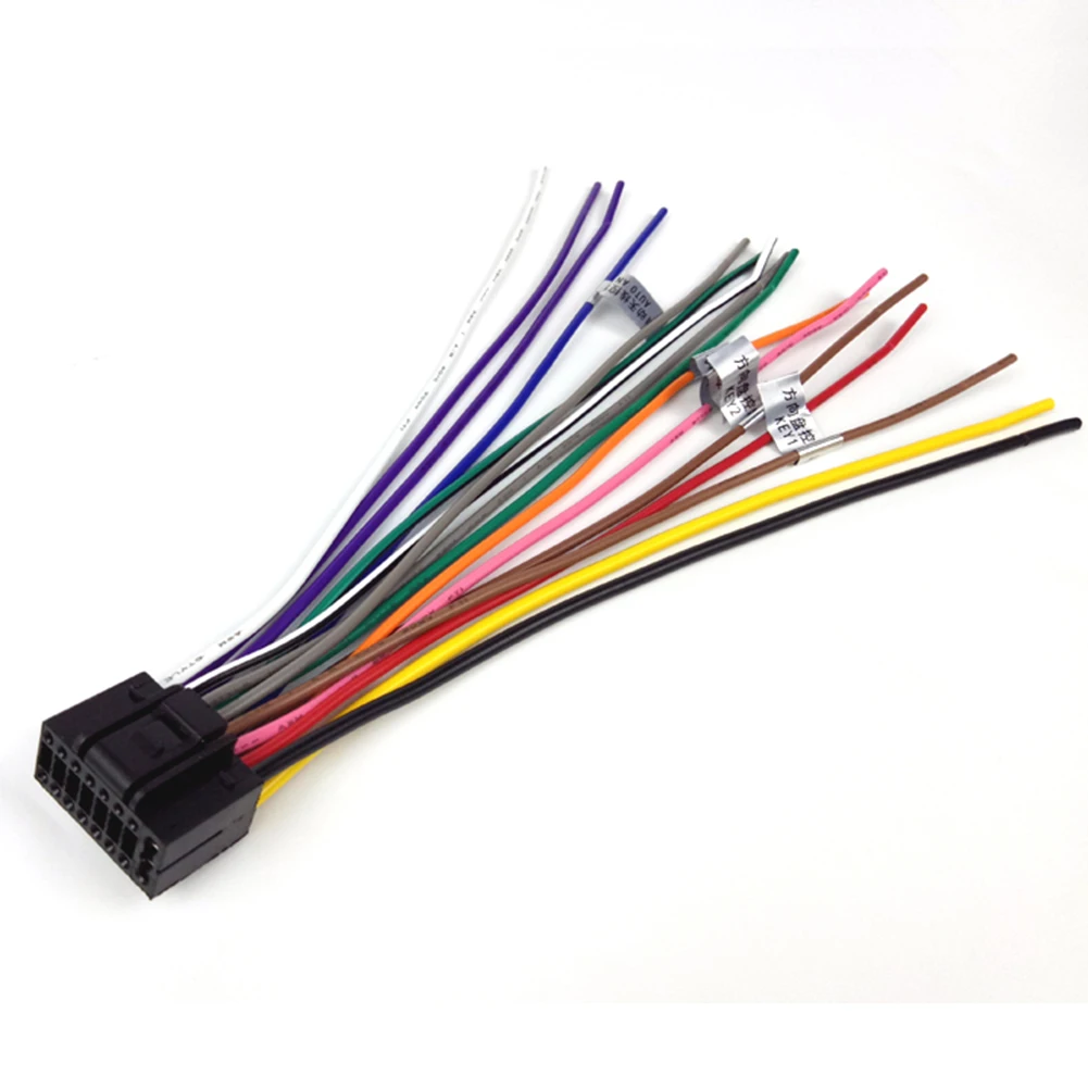 

16pin Car Radio Audio Power Cord Car Radio Multimedia Video Player Harness Black Replace Car Accessories