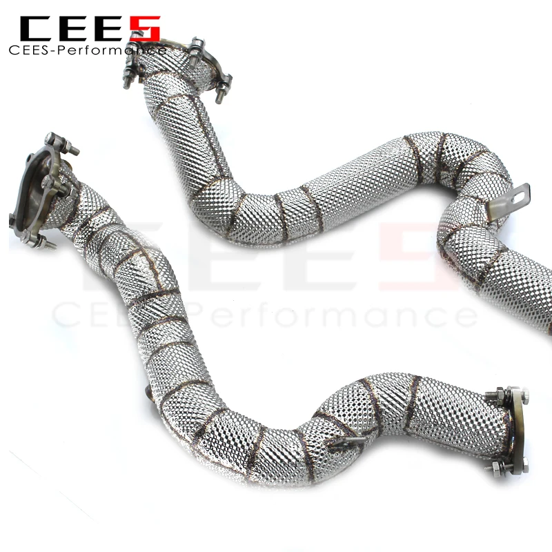 Cees Downpipe Per Audi Rs6 4.0T 2013-2018 Tuning Performance No Cat Catless Downpipe Scarico Downpipe Tubo Di Scarico