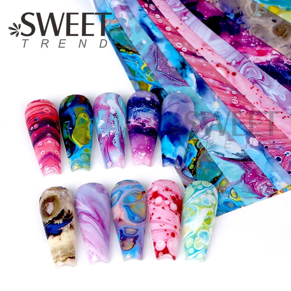 

Nail Sticker Marble Series Nail Foils Nail Art Transfer Water Decals Slider DIY Idea Accessories Manicures Decorations 4*100cm