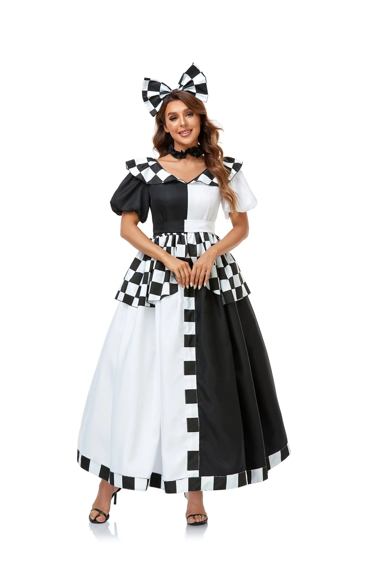 

Halloween Cosplay Female Clown Poker Princess Dress Costume