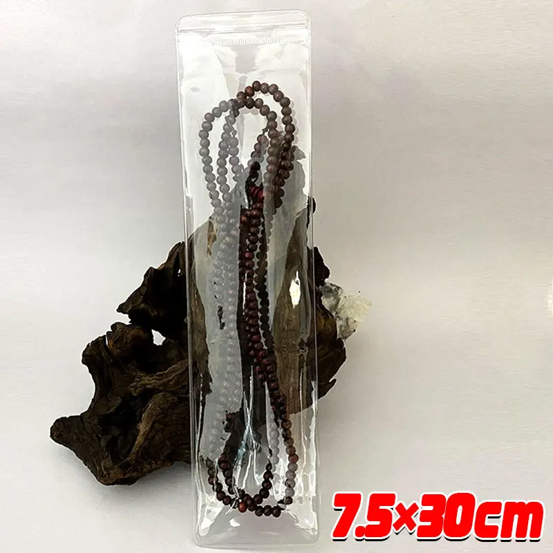 Transparent PVC Jewelry Pouches - Zip Storage Bags for Anti-Oxidation Necklace Display