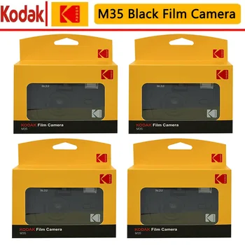 1-6 pezzi nuova fotocamera a pellicola Kodak nera M35 macchina per pellicole retrò non usa e getta fotocamera a pellicola riutilizzabile manuale con funzione flash