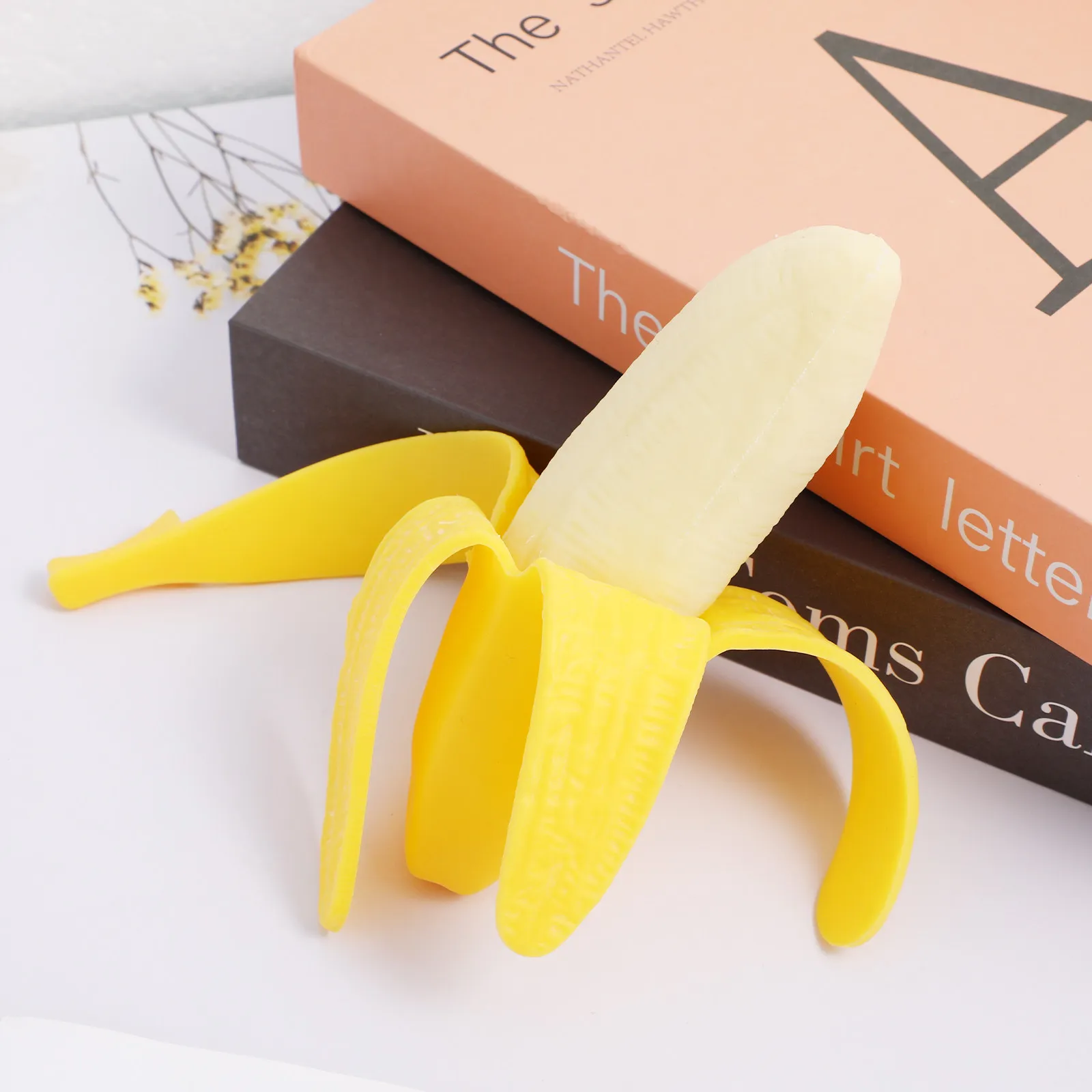 껍질 벗긴 바나나 장난감, 스트레스 해소용 스퀴시, 재미있는 피젯, 릴렉세이션, 만우절 장난, 재미있는 선물, 바나나 장난감