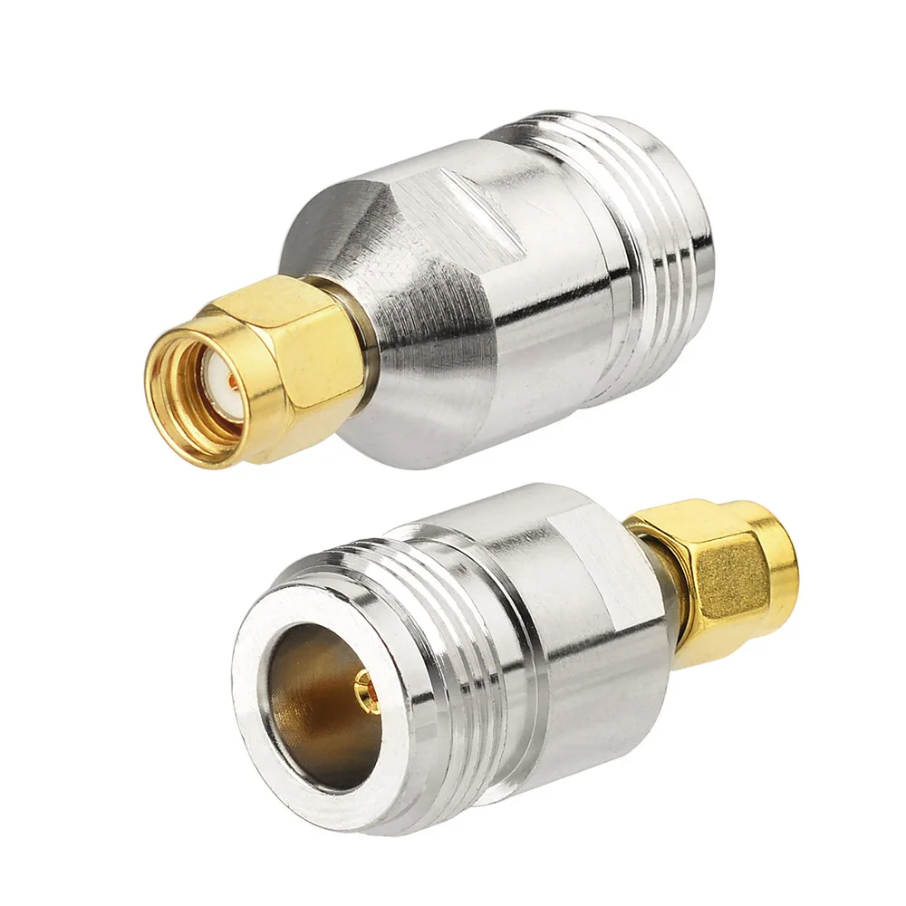 Superbat 5pcs SMA-N Adapter RP-SMA Male(female pin) to N Female Straight RF Coaxial Connector for Electronic Components Market