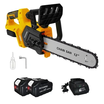 12 Inch Cordless Brushless Chainsaw Battery Power Chain Saw Electric Saw Woodworking Cutting Power Tool fit Makita 18V Battery 1