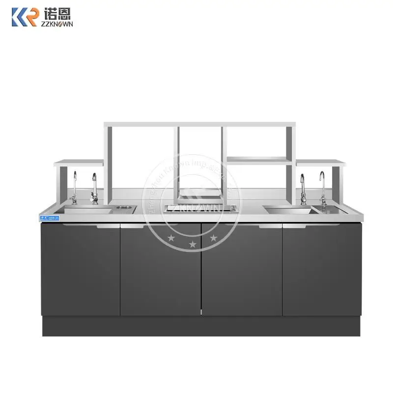 

One-stop Solution Boba Tea Equipment Working Table With Refrigerator Cabinet Boba Tea Counter For Bubble Tea Shop