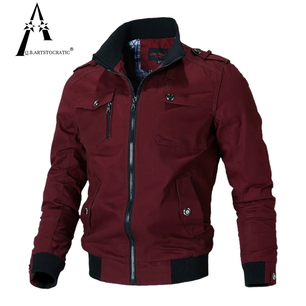 Herren Winterjacke Mit Stehkragen - Einfarbig, Lässiger Freizeitmantel