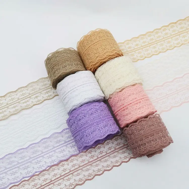 Lace Ribbon 10Meters/Roll 45mm Non-Stretchy Lace Ribbon DIY Handmade Crafts Tape Christmas Halloween Wedding Birthday Party Gift Wrapping