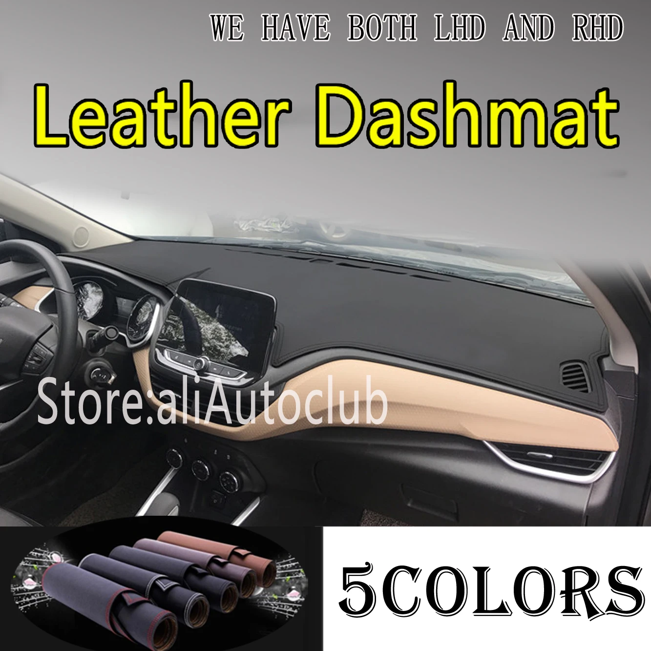 

PU Leather Dashmat Suede Dashboard Cover Pad Dash Mat Carpet Car Styling Accessories For Chevrolet Onix MK2 2020 2021 2022 2023
