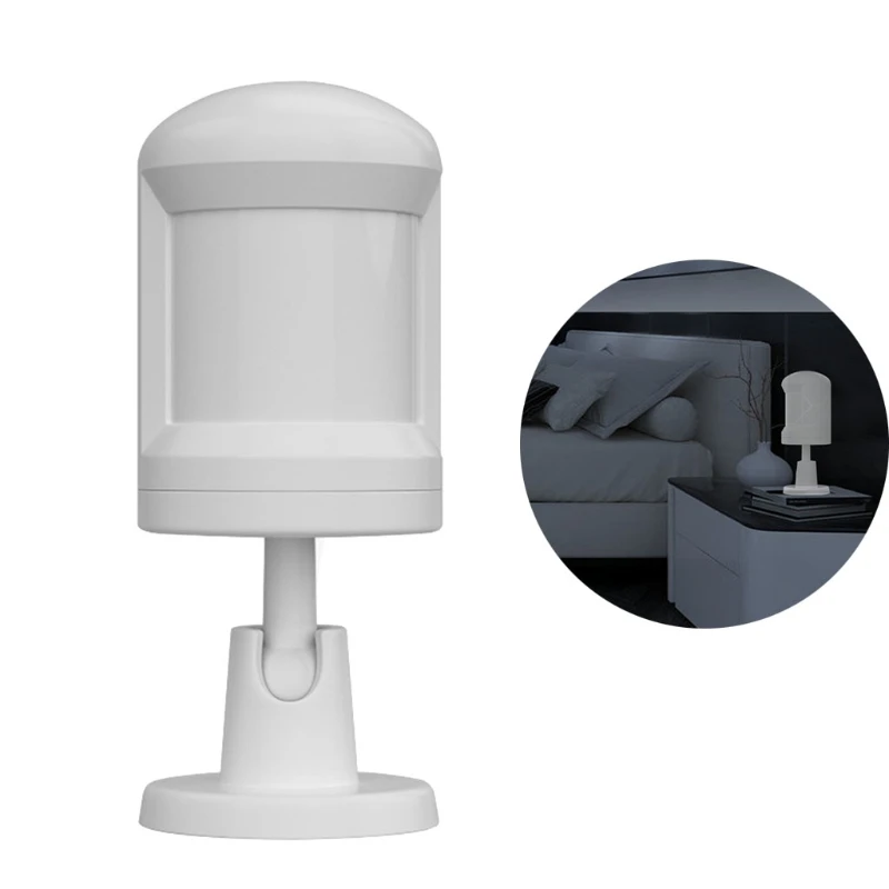 

LXAF 1 Pieces White Mini Home Edition Long-life Body Movement Detectors work at -10℃-55℃ Lamp Type Mini Home