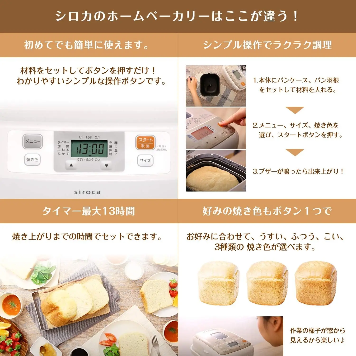 Home bakery (2 loaf"1.2 kg" type) 5