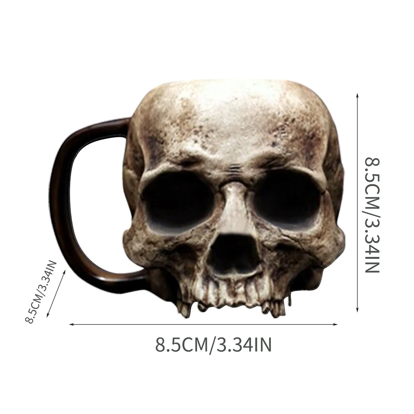 Funny Horror Holiday Daily Home Decoration Head Water Cup Drink Ware For Juice Milk Ceramic Soup Bowls Halloween Gift