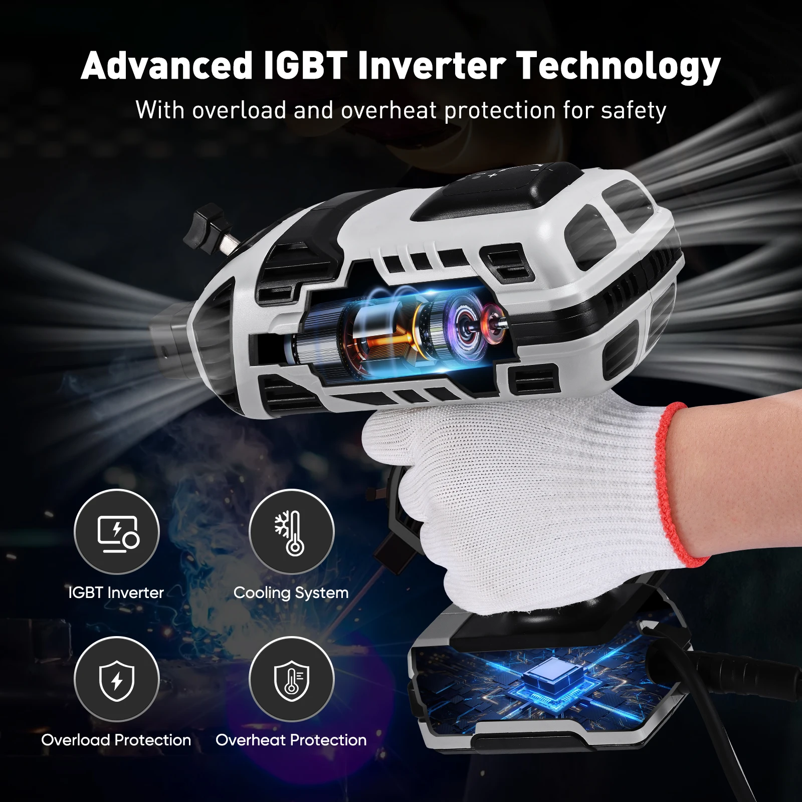 Handheld Welder IGBT Inverter Welding Machine 20-120Amp Adjustable ARC Welding Suitable for 3/32&Prime;-1/8&Prime; Rods