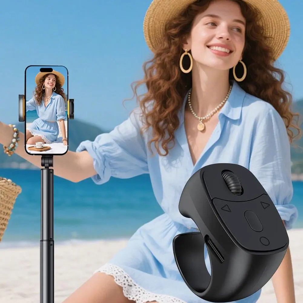 Bluetooth-Seitenwender-Fernbedienung für Smartphones, Freisprech-Scrollrad zum Lesen von E-Books, zum Ansehen von Videos, mobilen Controller – Detail 9
