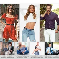 New Adjustable Belts Women Buckle-Free Waist Jeans Pants Stretch Elastic Waist Men Canvas Belt Lazy Invisible Seamless Belt 2025 - Image 6