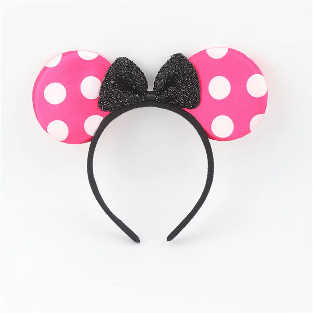 Favors Bows Knot Hair Hairbands Baby Girls Ears Headbands Lovely Pink Mom Party Ears Lovely Boys Mickey Minnie Black Accessories