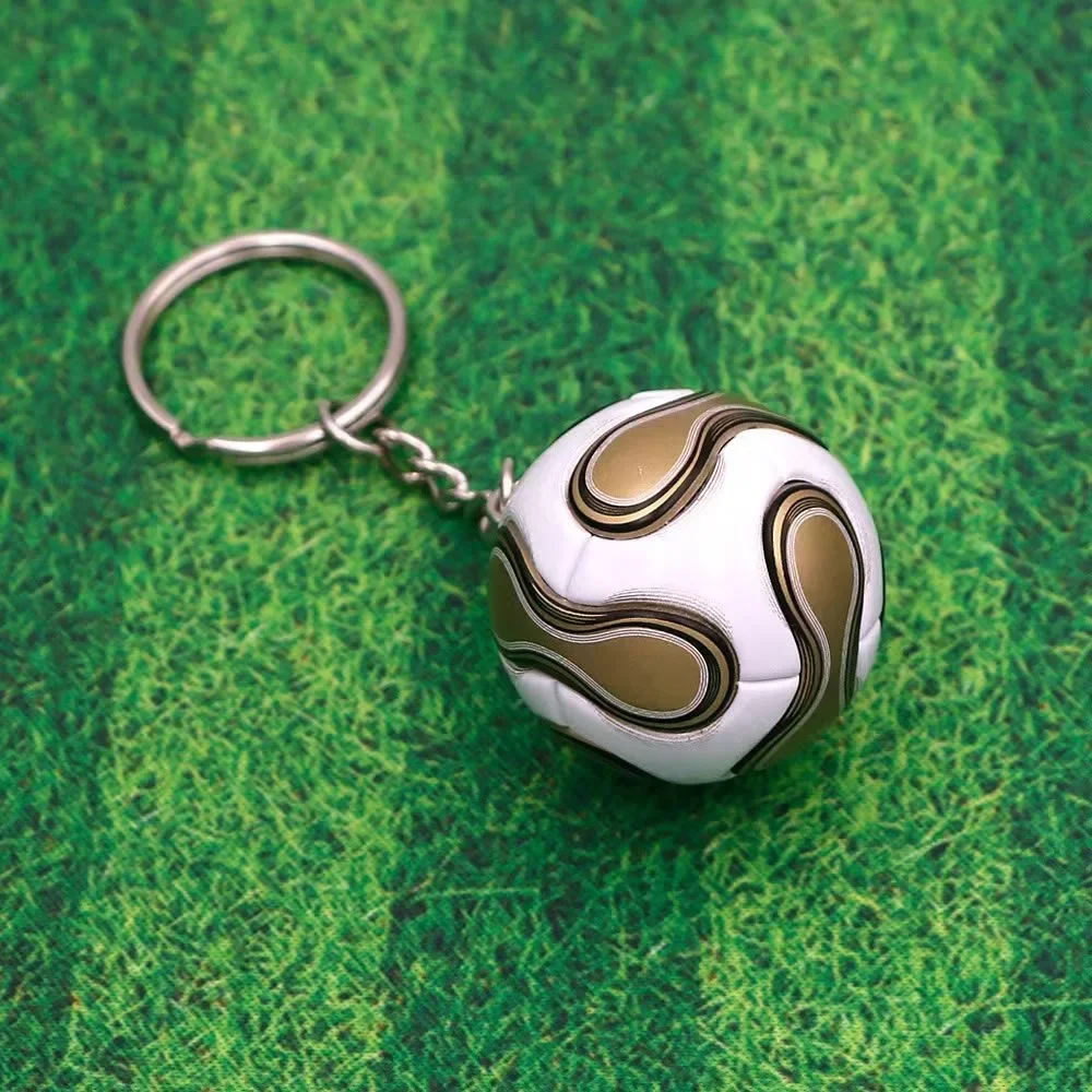 PU Leather 3D Football Souvenir Key Chain Men Women Soccer Fans Keychain Bag Pendant KeyRing Boyfriend Gift Accessories 2026 1PC