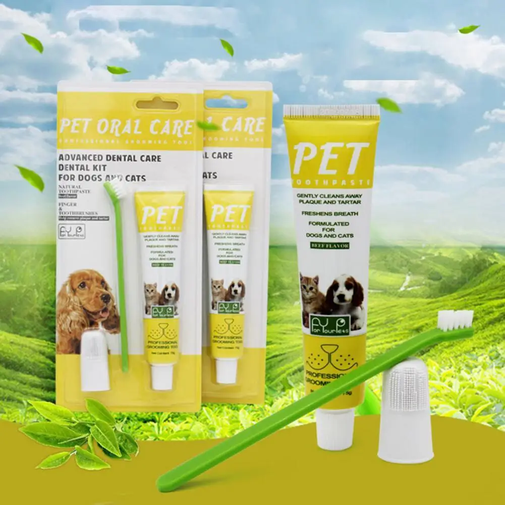 1 Set Stylish Finger Toothbrush Universal Dog Toothbrush Soft Bristle