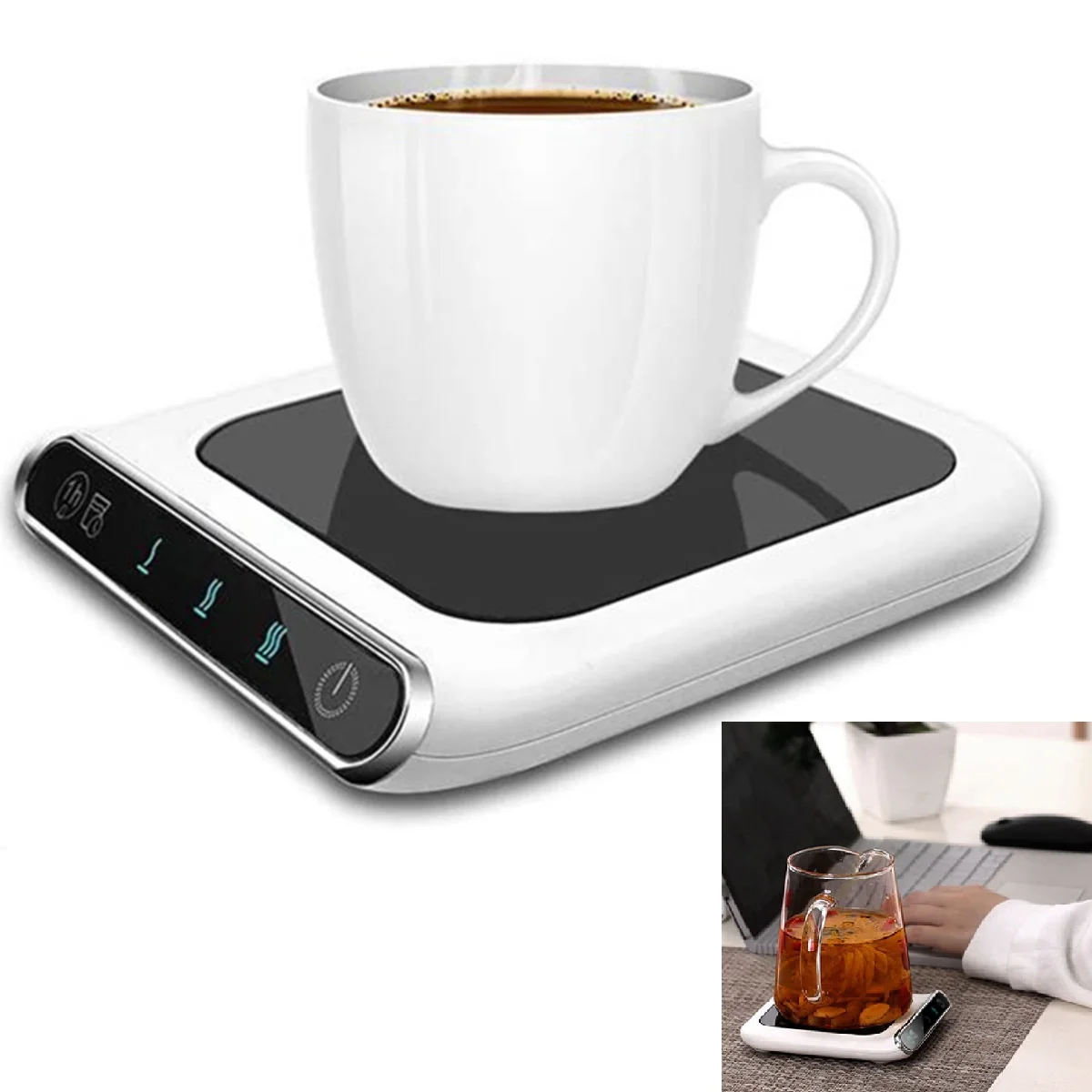 ThermostatCoasterCoffeeMugWarmerHomeOfficeDeskHeatedCoasters