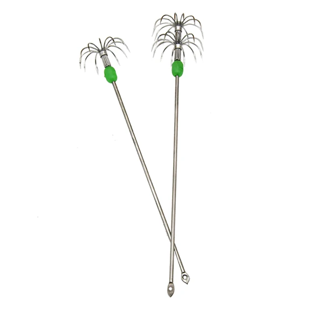 1/8/10/20pcs/ Box Umbrella Hooks Live Bait Hooks Squid Blow Tubes Octopus Squid Hooks Stainless Steel Fishing Gear Accessories 3