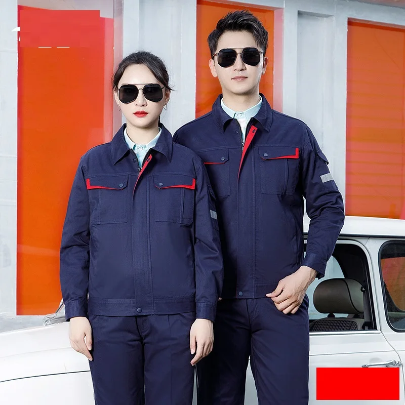 Wear Resistant Work Clothing Auto Repairmen Working Suit Factory Workshop Uniforms Mechanical Worker Coveralls Thick Work Wear images - 6