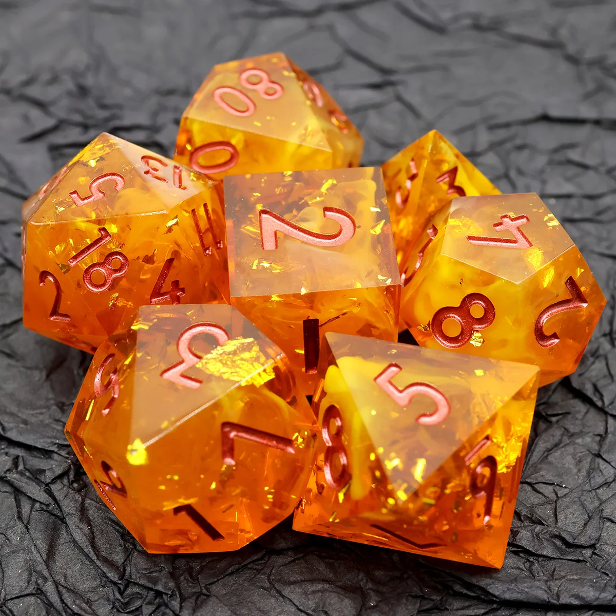 테이블 보드 게임용 다면체 DND 주사위 세트, 롤 플레잉 날카로운 가장자리 RPG 주사위