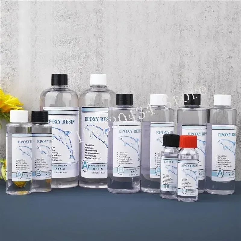에폭시 송진 투명 크리스탈 코팅 키트, 1:1 AB 250ml, 2 파트 주조 송진, 미술 공예 쥬얼리 제작 하드웨어 접착제
