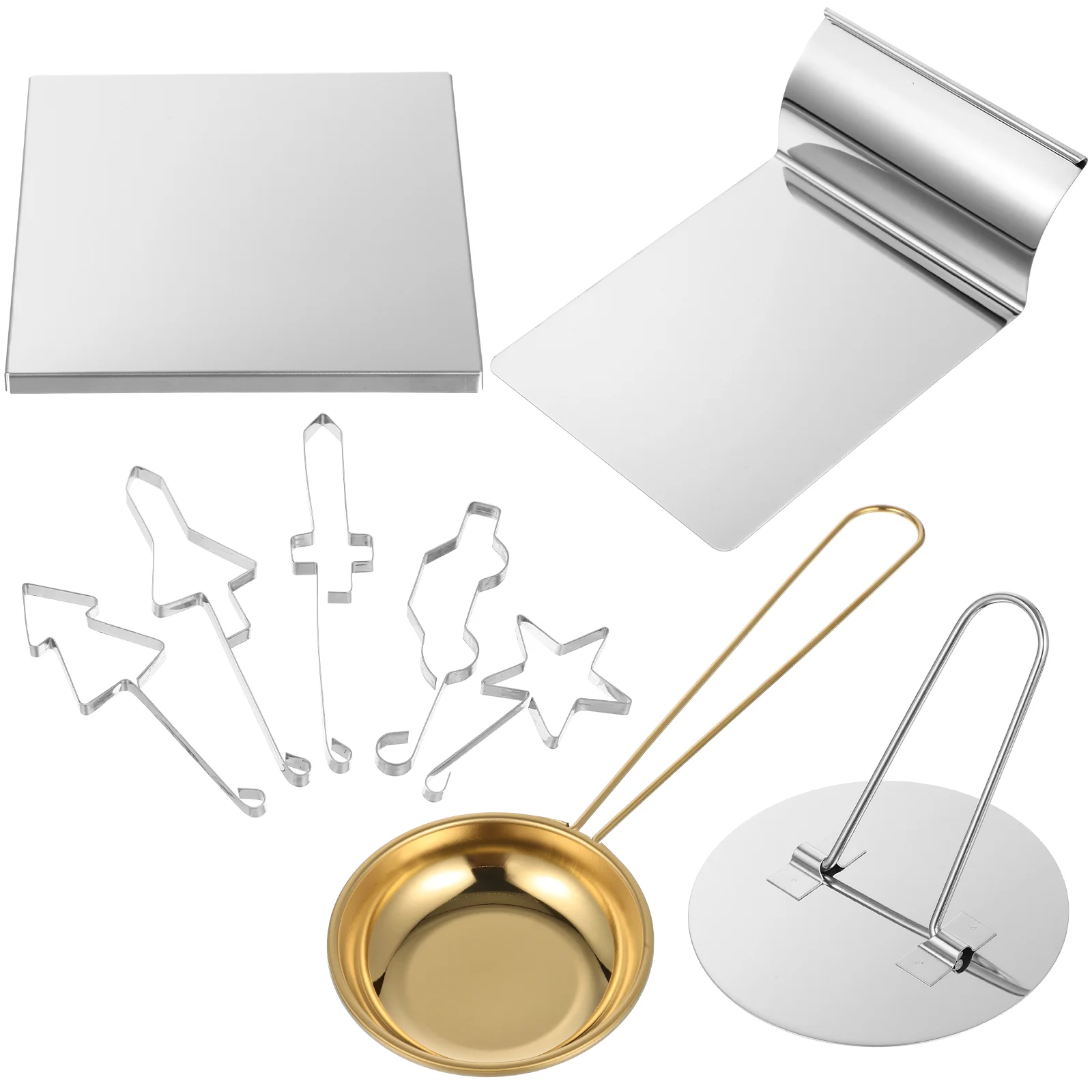 9 Pcs Cookie Mold Candy Kit Metal Cutters Baking Dishes Honeycomb Molds Sugar Tools Fondant Stamping Set