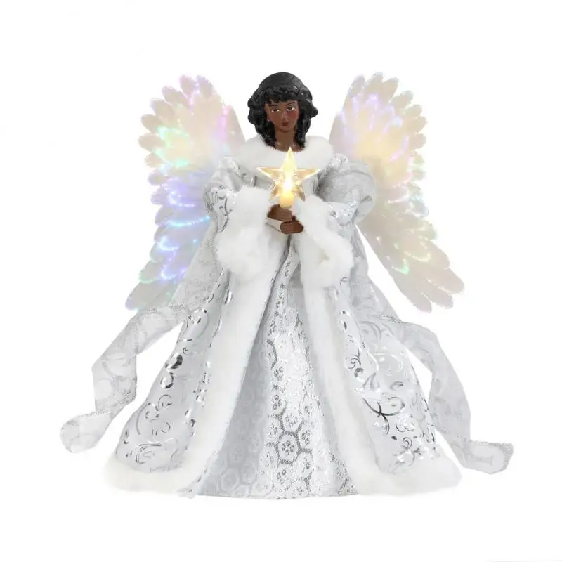 Christmas Tree Topper Angel Fairy LED Light Up Three-dimensional Christmas Tree Top Decoration Ornament
