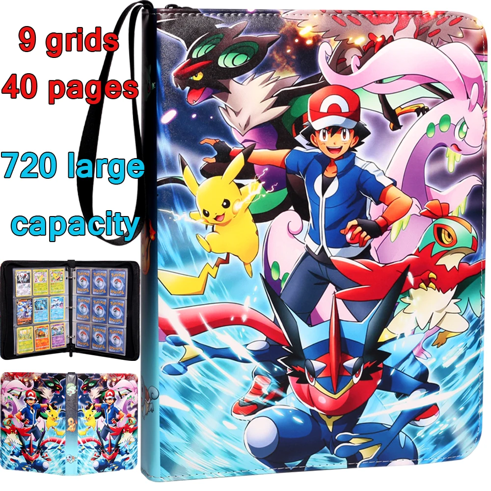 Cht-432pcs Album livre pour carte Pokemon dessin animé carte dossier cartes  de jeu Vmax Gx titulaire Collection chargé liste enfant jouet