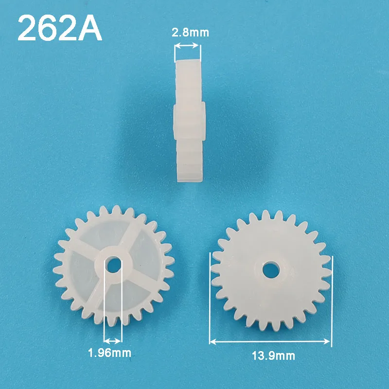 Motor Gear transmission gear 262A Short 0.5M Gears Modulus 0.5 26 Teeth Hole 2mm Tight Plastic Gear Disc DIY Model Toy Accessories