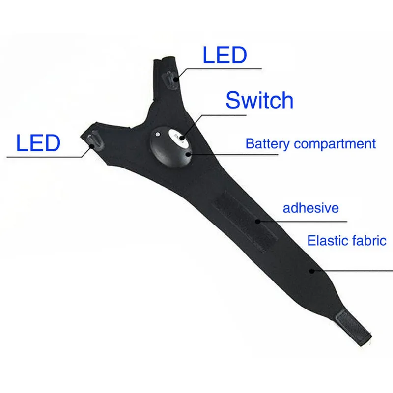 1 Pcs LED Outdoor Flashlight Fishing Gloves Half-finger Gloves with Light Lighting Night Fishing Wild Camping Left Right Hand