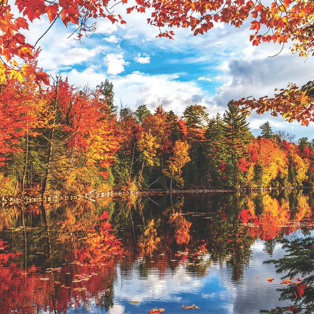 Рисунок 6 - 3D пазлы, деревянный пазл с осенним озером