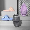 2024 Women Cool Shark Slippers Men Thick Soles Luminous Sandals Adult Bathroom Non-slip Flip Flops Couple Outdoor EVA Flat Shoes 5