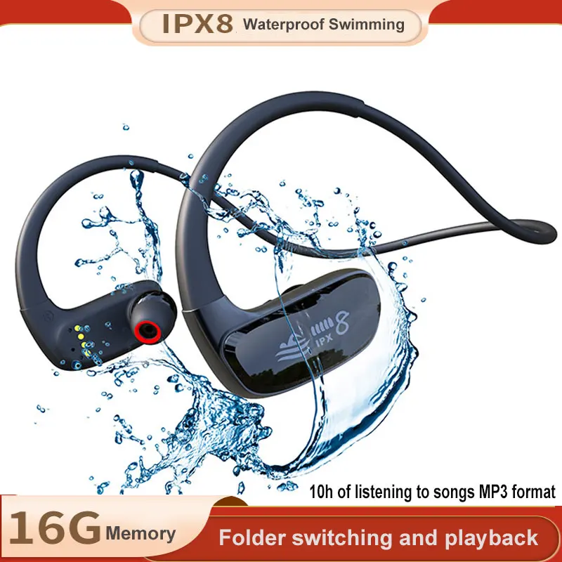 NewboneconductionBluetoothheadphonesV53IPX8waterproofMP3swimmingdivingBuiltin16G