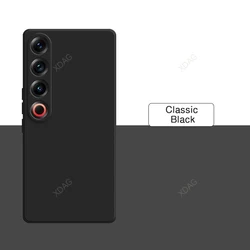 Enhanced Silicone Soft Back Cover - Premium Quality Mobile Phone Case in Simple Original Design for Meizu 21 Pro (Classic Black)