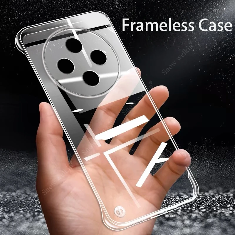 Frameless Slim Clear Plastic Hard Phone Case Cover